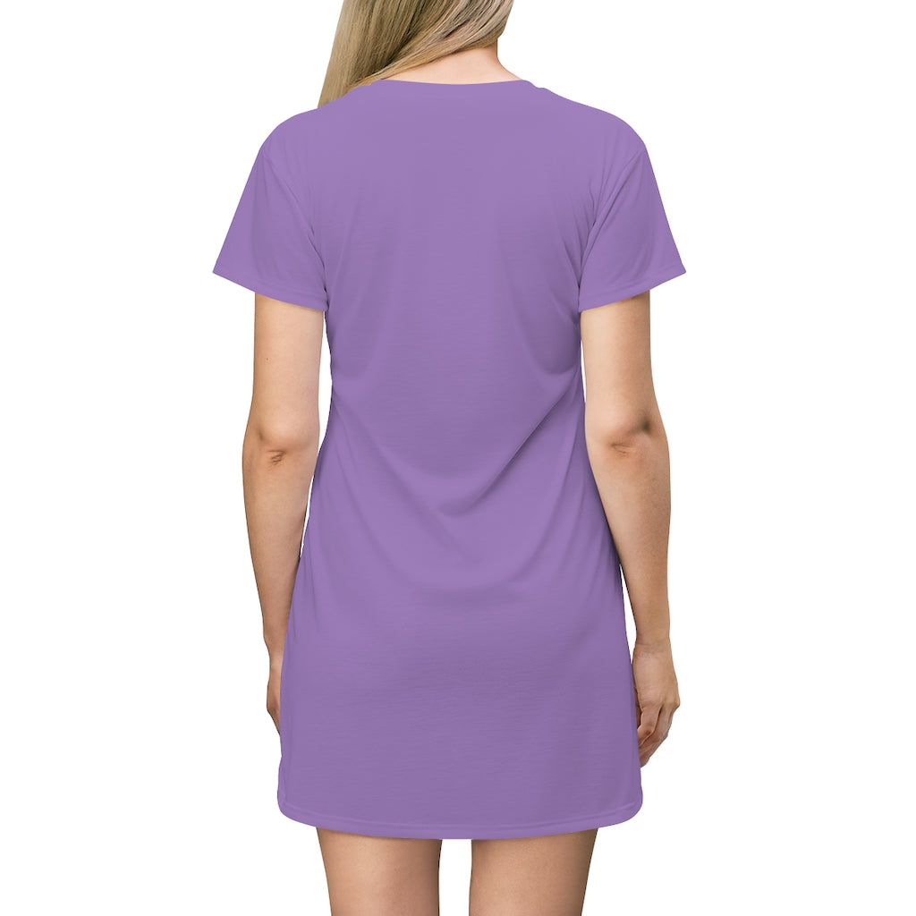 Cross Faded (Purps) All Over Print T-Shirt Dress