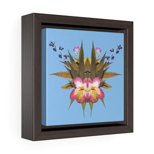 Smoochie Boochie (Sky) Square Framed Premium Gallery Wrap Canvas