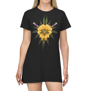 Blossom (Midnite) All Over Print T-Shirt Dress