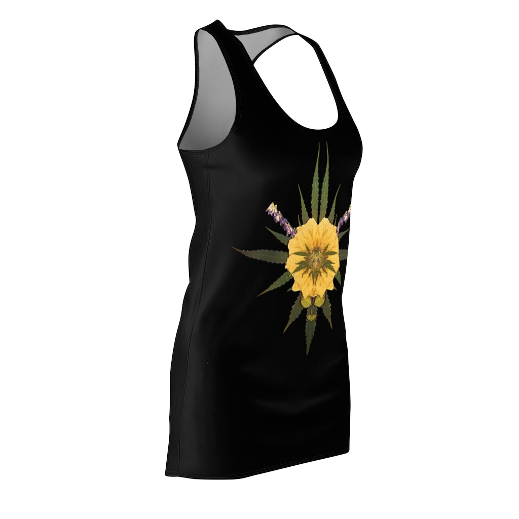 Blossom (Midnite) Women's Cut & Sew Racerback Dress (Logo)
