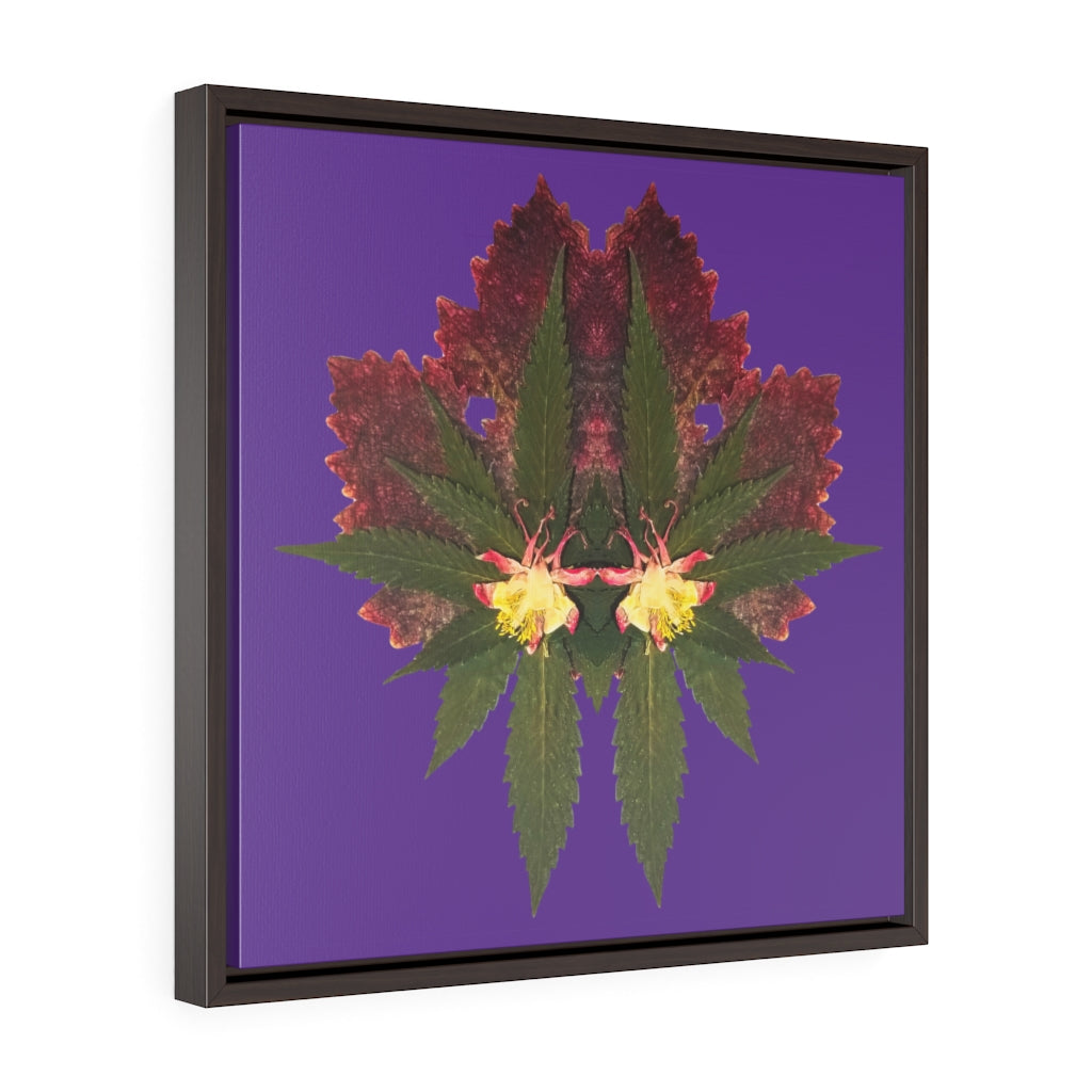 Cross Faded (Purps) Square Framed Premium Gallery Wrap Canvas