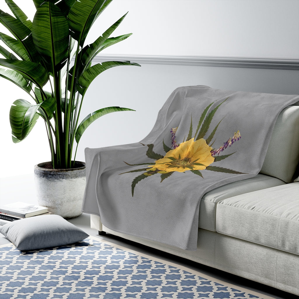 Blossom (Greytful) Velveteen Plush Blanket