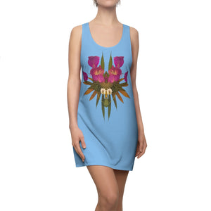 Viral (Sky) Women's Cut & Sew Racerback Dress (Logo)