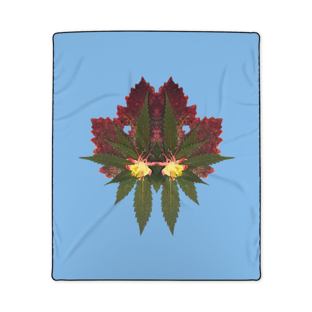 Cross Faded (Sky) Polyester Blanket