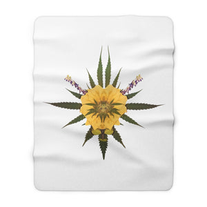 Blossom (Whiteout) Sherpa Fleece Blanket