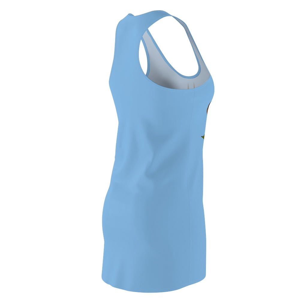 Bryar Rabbit (Sky) Women's Cut & Sew Racerback Dress