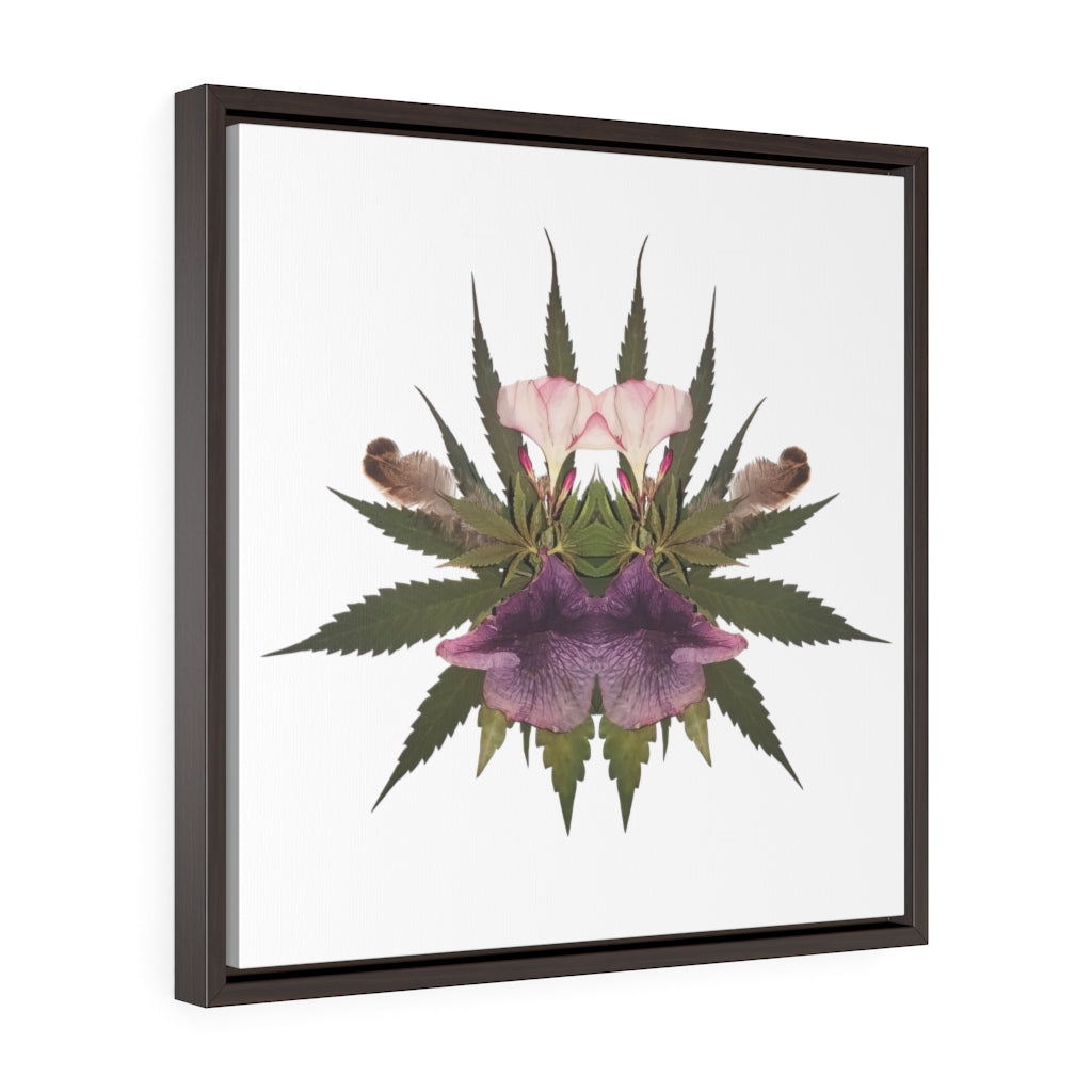 Soft Kiss (Whiteout) Square Framed Premium Gallery Wrap Canvas