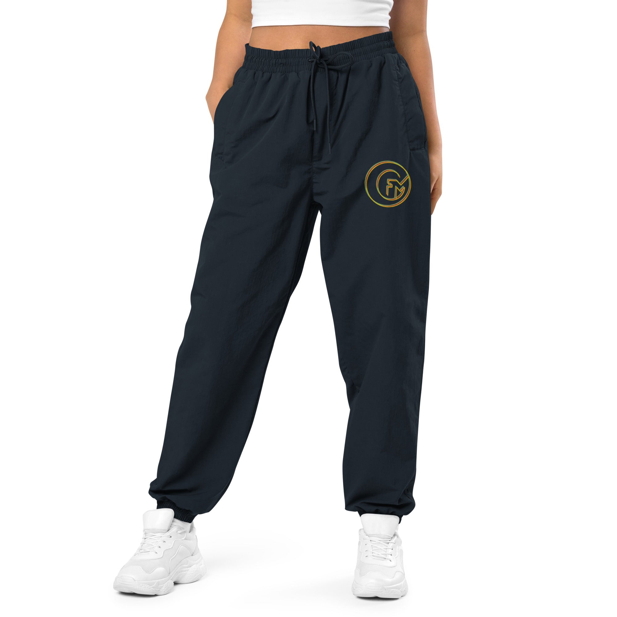 CFM Embroidered Rasta Logo Tracksuit Bottoms